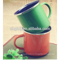 esmalte personalizado revestimiento tazas y tazas de colores y enamelware chino